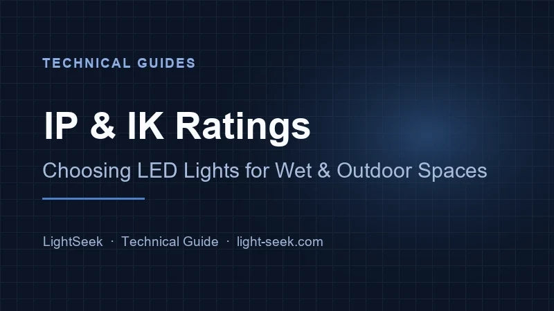 IP & IK Ratings for LED Lighting: Choosing Fixtures for Wet, Outdoor & High-Traffic Spaces