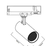 Anti-glare Honeycomb Track Spot Light 10W 20W 30W 40W for Museum - image 6
