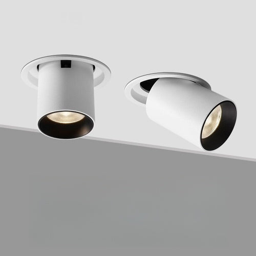 White/Black Recessed Adjustable LED Downlight 12W stretching spot lighting single/double head - image 1